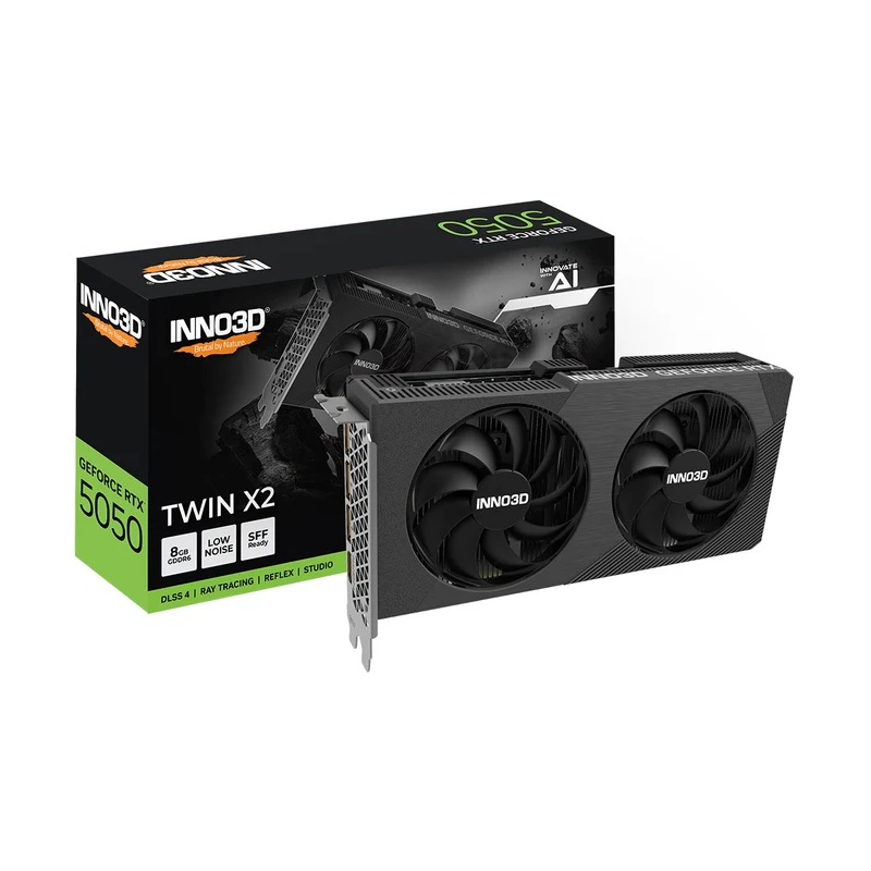 INNO3D GeForce RTX 5050 TWIN X2 8GB GDDR6 Graphics Card (N50502-08D6-174071N)