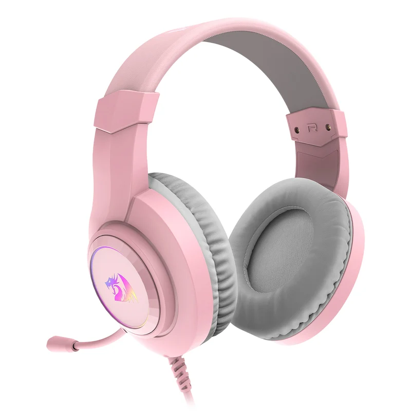 Redragon H371P-RGB Hylas USB Virtual 7.1 Surround Sound Wired Gaming Headset (Pink)