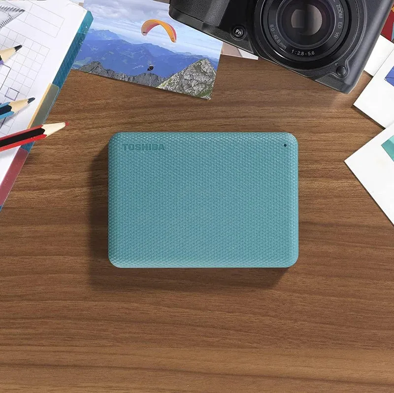 Toshiba Canvio Advance 4TB 2.5" USB 3.2 Portable External Hard Drive (Green, Red, White)