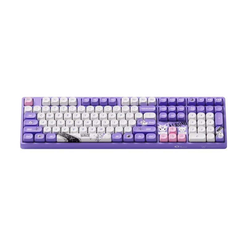 Akko Kuromi 5108B Plus Multi-Mode RGB Hot-Swappable Mechanical Keyboard (Akko TTC Gold Pink Switch, Akko V3 Piano Pro)
