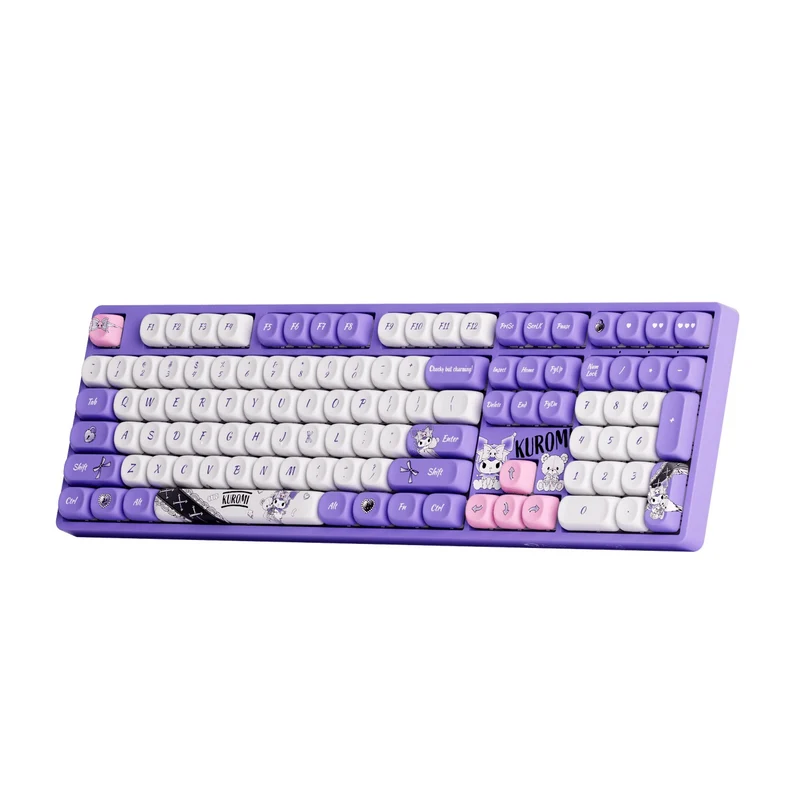 Akko Kuromi 5108B Plus Multi-Mode RGB Hot-Swappable Mechanical Keyboard (Akko TTC Gold Pink Switch, Akko V3 Piano Pro)