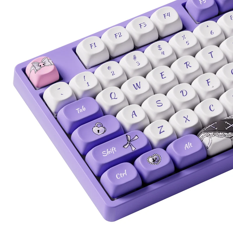 Akko Kuromi 5108B Plus Multi-Mode RGB Hot-Swappable Mechanical Keyboard (Akko TTC Gold Pink Switch, Akko V3 Piano Pro)