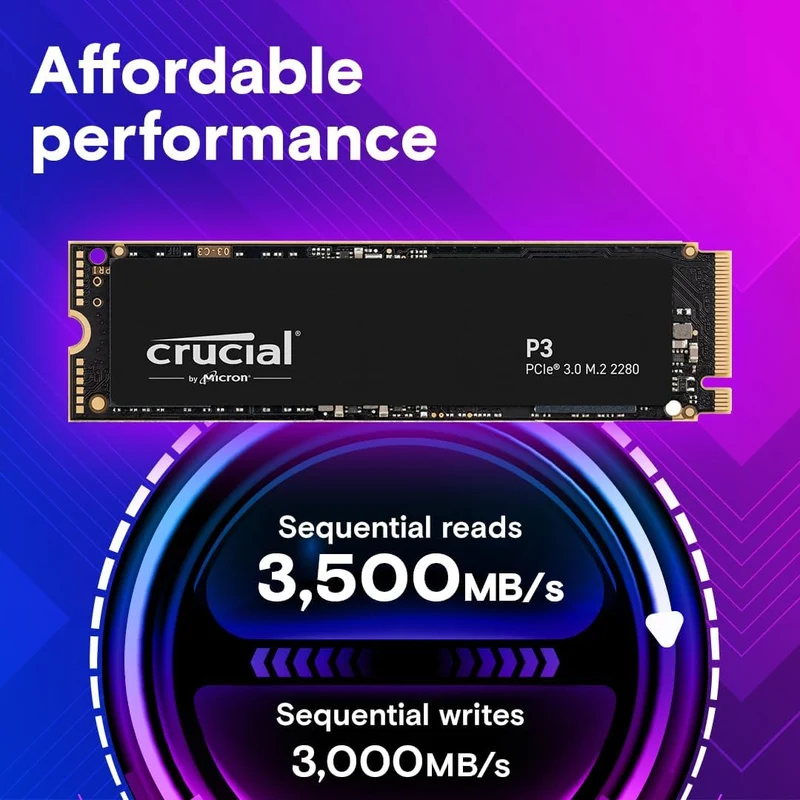 Crucial P3 2TB PCIe M.2 2280 SSD (CT2000P3SSD8)