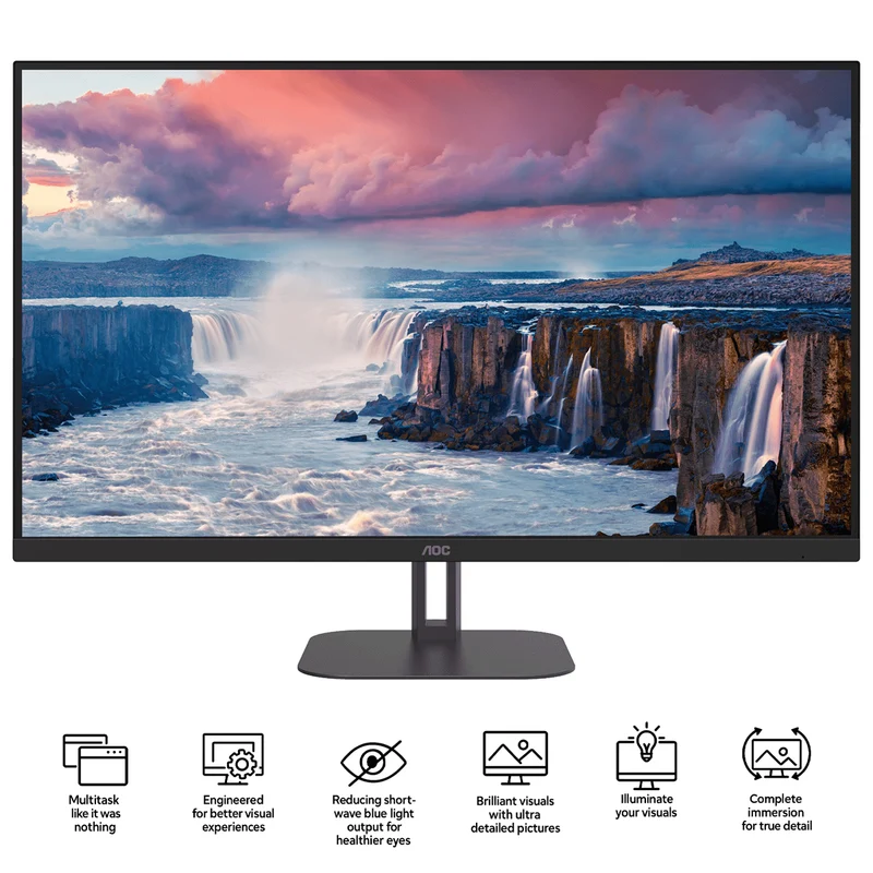 AOC U32V5N 3-Sided Frameless 31.5" 4K UHD (3840×2160) 60Hz 4ms (GtG) VA Monitor