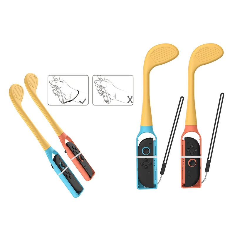 Dobe Golf Racket for Nintendo Switch 2 / Nintendo Switch / Nintendo Switch OLED Joy-Pad (Orange/Blue) TNS-3182