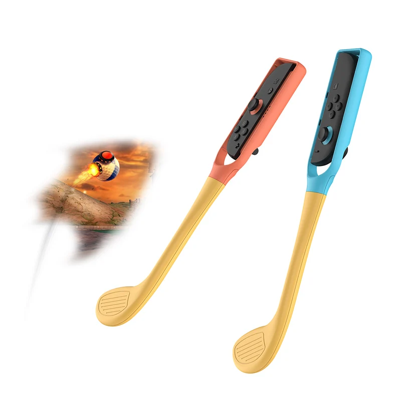 Dobe Golf Racket for Nintendo Switch 2 / Nintendo Switch / Nintendo Switch OLED Joy-Pad (Orange/Blue) TNS-3182