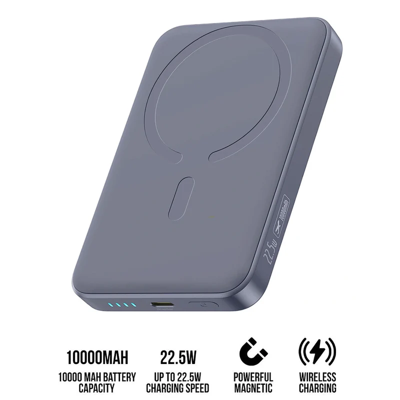 Baseus EnerFill FM11 Ultra-Mini Magnetic Power Bank 10000mAh 22.5W (Space Grey, Moon White)