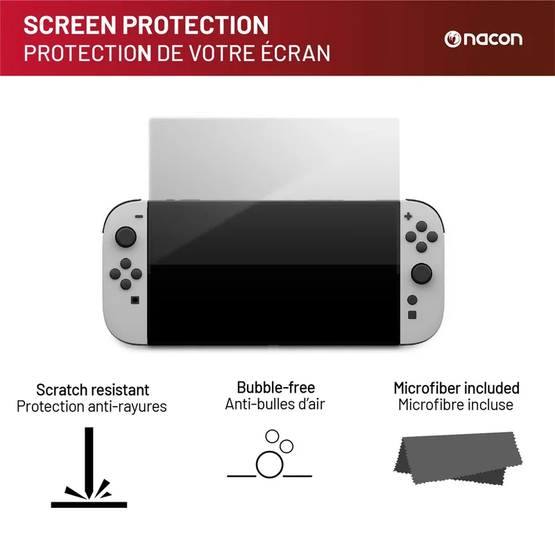 Nacon Tempered Glass Screen Protector for Nintendo Switch 2 (SWITCHNEWTEMPGLASS)