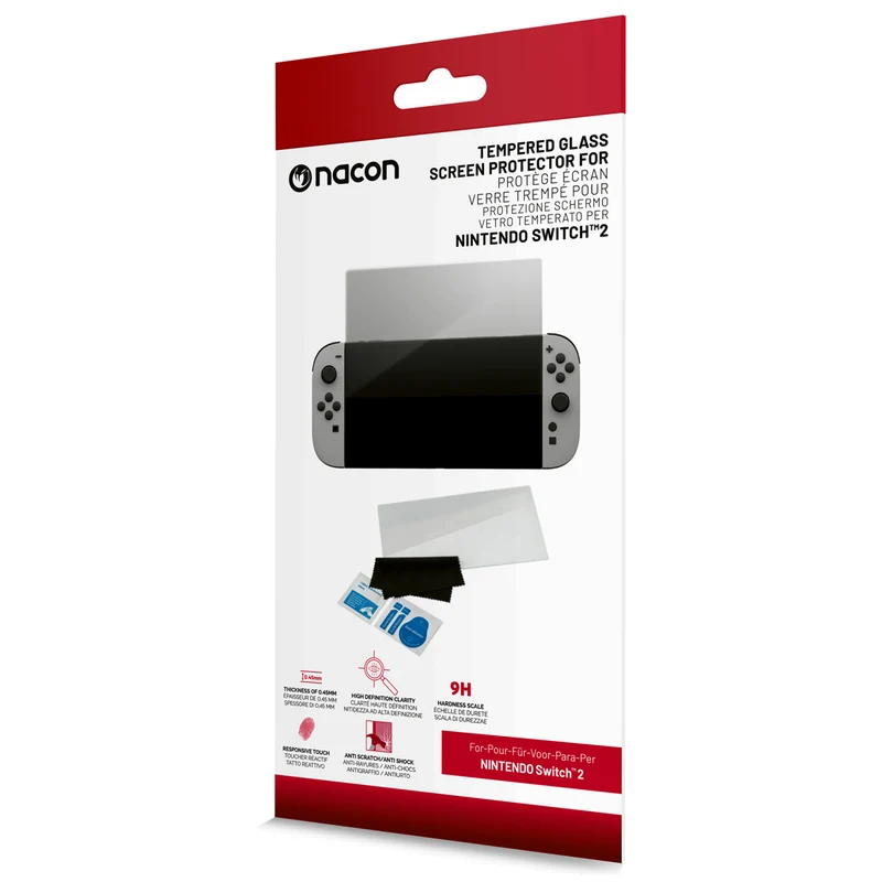 Nacon Tempered Glass Screen Protector for Nintendo Switch 2 (SWITCHNEWTEMPGLASS)
