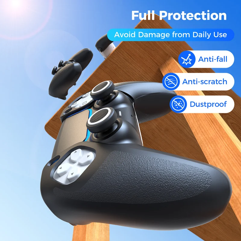 IINE Split Silicone Case Cover for PS5 Controller (Black) (L1055)