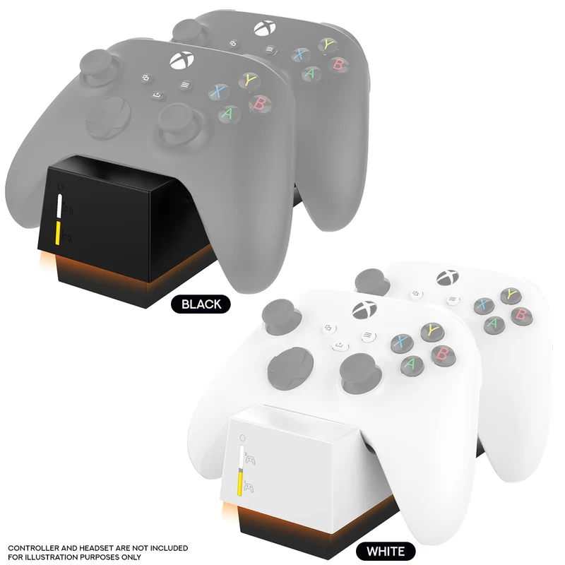 Snakebyte Twin Charge X Charging Station for XboxOne / Xbox Series X/S (Black, White)