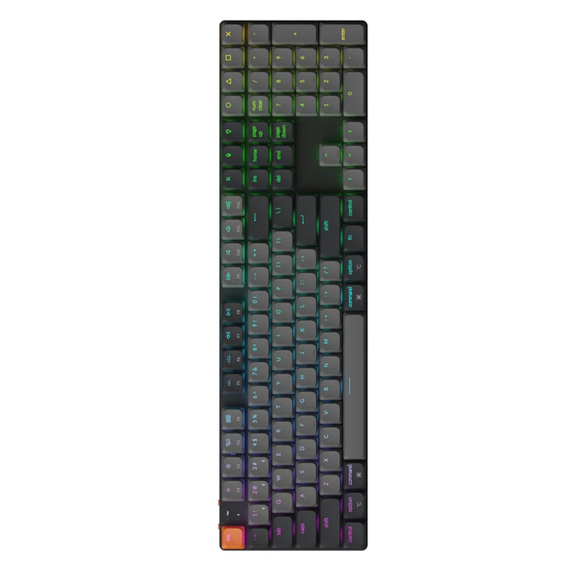 Keychron K5 Full Size RGB Backlight Wireless Mechanical Keyboard Version 2 - Black/Grey (Low Profile Mechanical Switch)