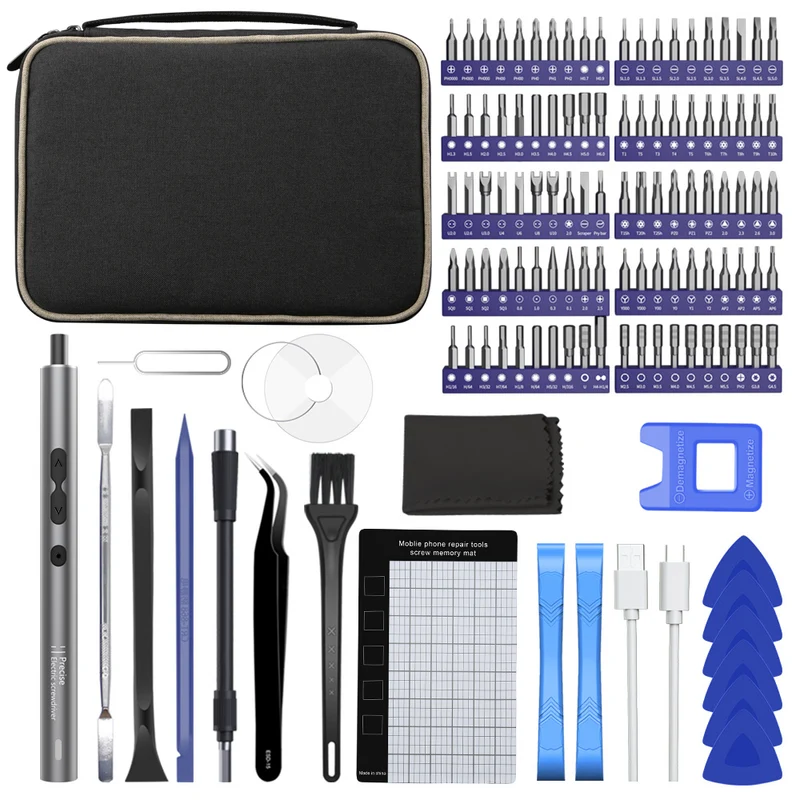 UF Tools 120-in-1 Precision Electric Screwdriver Set (w/ Cloth Bag) (NO-882039)