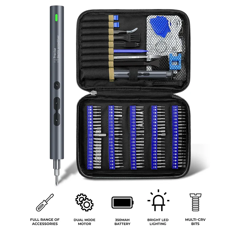 UF Tools 120-in-1 Precision Electric Screwdriver Set (w/ Cloth Bag) (NO-882039)
