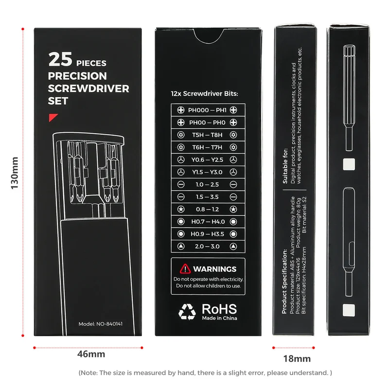 UF Tools 25-in-1 Precision Screwdriver Set (NO-840141)