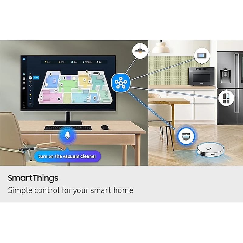 Samsung M7 M70F LS32FM700UEXXP 32" 4K (3840x2160) 60Hz 4ms GTG VA Smart Vision AI, Smart TV Experience with AI, AI Picture Optimizer, Know Security Monitor with Tilt Adjustment