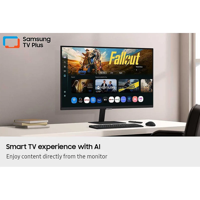 Samsung M7 M70F LS32FM700UEXXP 32" 4K (3840x2160) 60Hz 4ms GTG VA Smart Vision AI, Smart TV Experience with AI, AI Picture Optimizer, Know Security Monitor with Tilt Adjustment