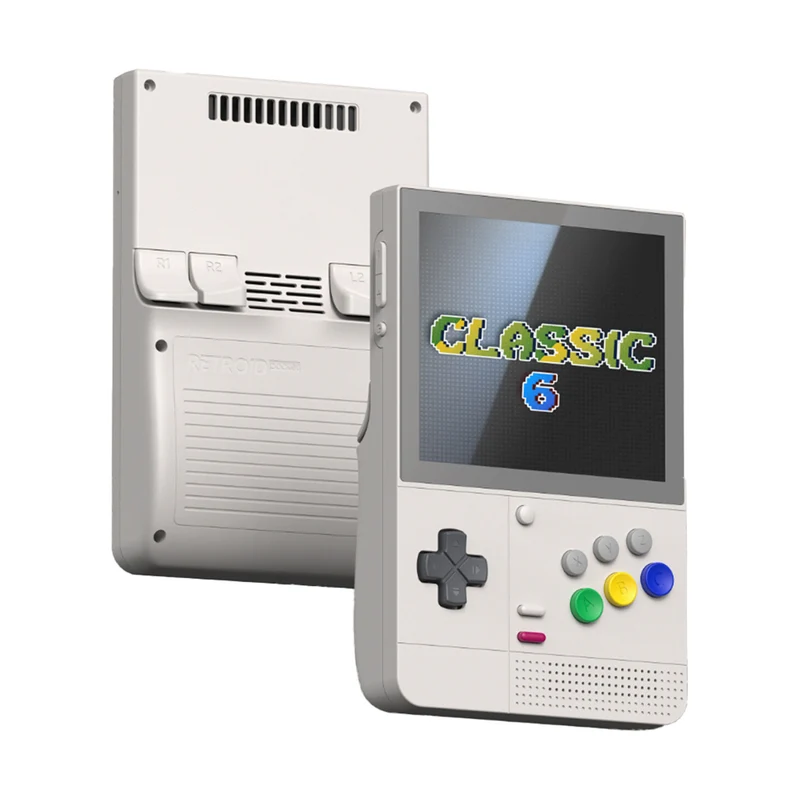 Retroid Pocket Classic 6GB + 128GB Handheld Retro Gaming System (PKM Yellow, Classic 6)