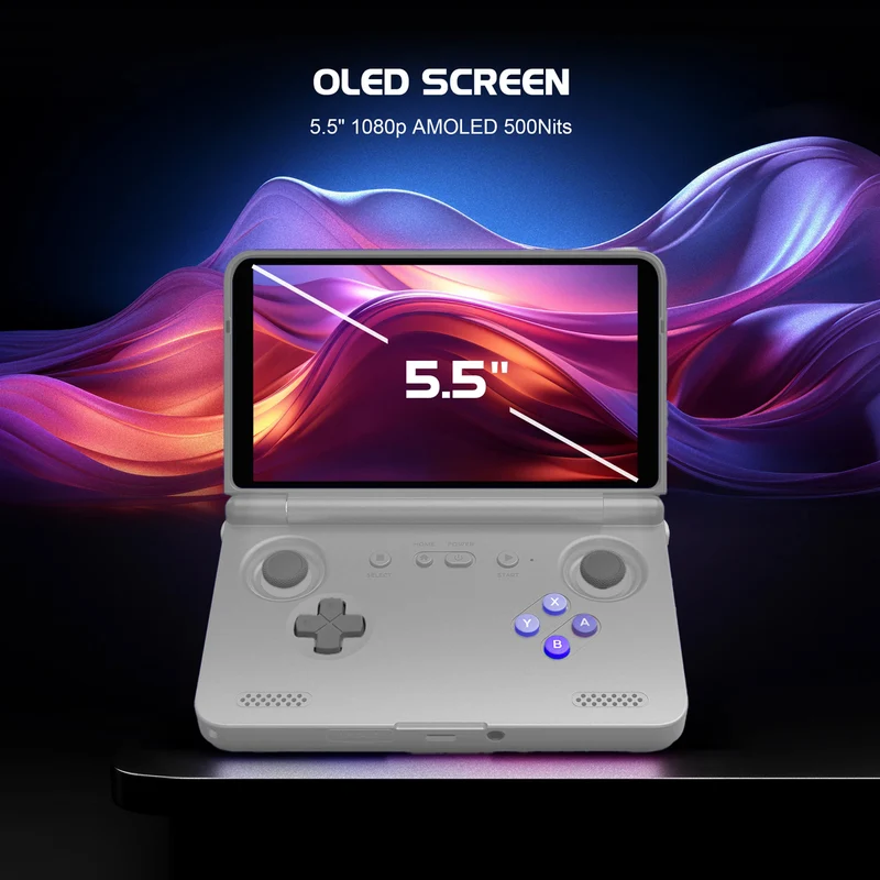 Retroid Pocket Flip 2 Snapdragon SD865 8GB+128GB Handheld Retro Gaming System (GC, 16Bit US)