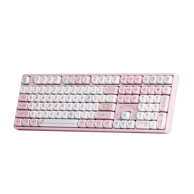 Akko My Sweet Piano 5108B Plus Multi-Mode RGB Hot-Swappable Mechanical Keyboard (Akko V3 Piano Pro Switch, Akko Creamy Cyan Switch)