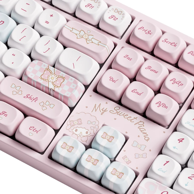 Akko My Sweet Piano 5108B Plus Multi-Mode RGB Hot-Swappable Mechanical Keyboard (Akko V3 Piano Pro Switch, Akko Creamy Cyan Switch)