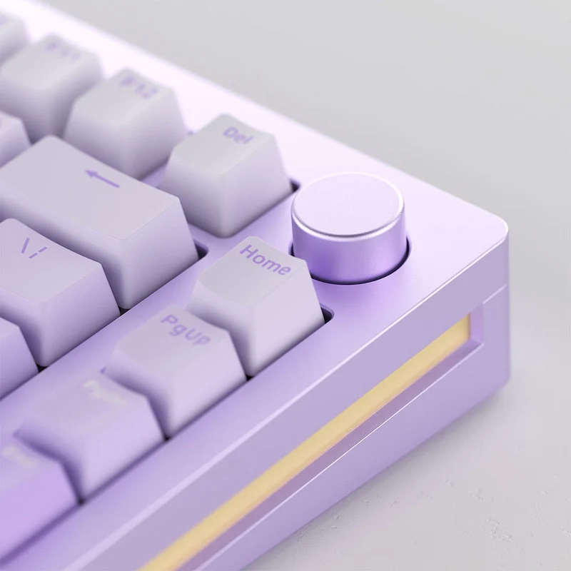 MonsGeek M1W V3 Aluminum Case Multi-Mode RGB Hot-Swappable Mechanical Keyboard (Purple) (V3 Cream Yellow Pro Switch)