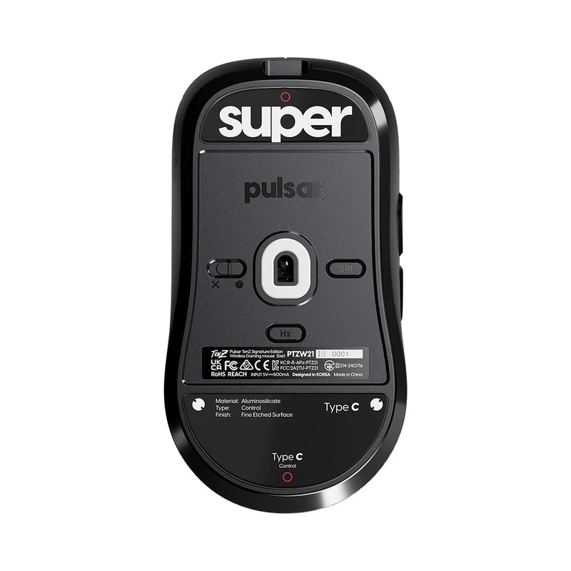 Pulsar Superglide Glass Skates Type-C for Pulsar Tenz Signature Edition (Black) (PTZSGCB)