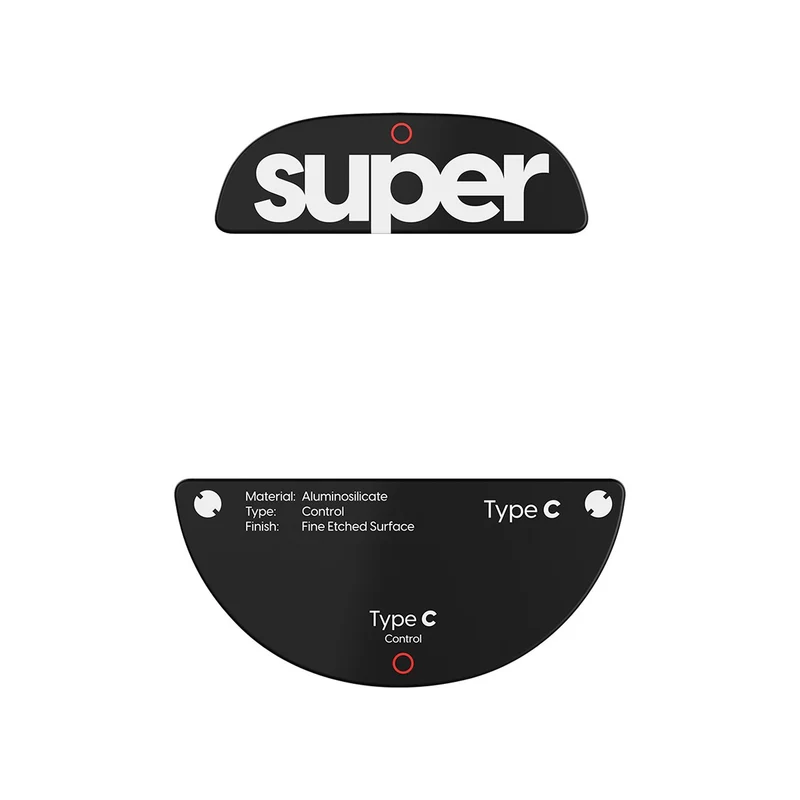 Pulsar Superglide Glass Skates Type-C for Pulsar Tenz Signature Edition (Black) (PTZSGCB)