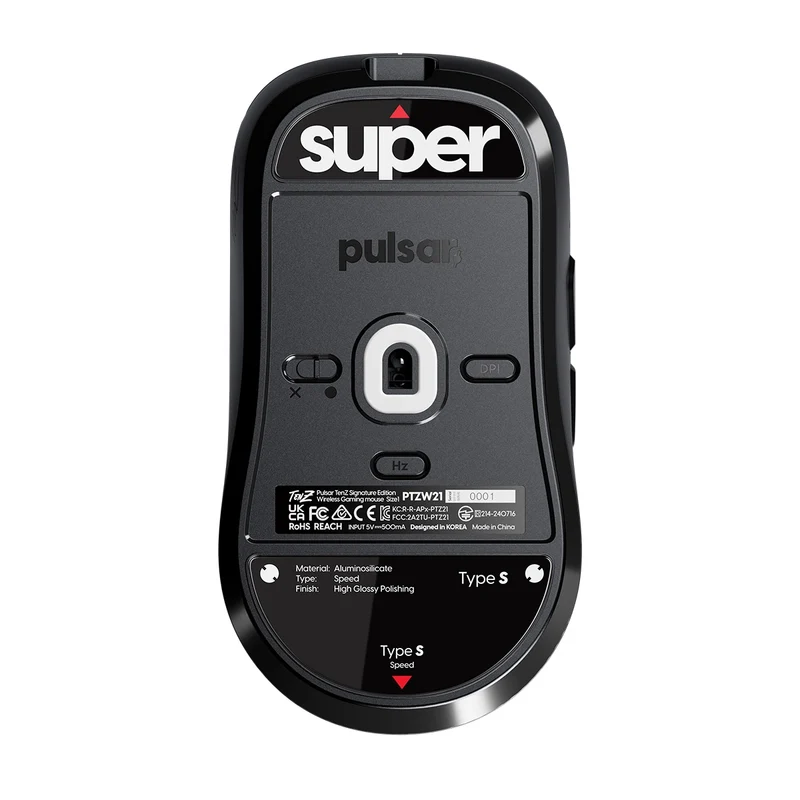 Pulsar Superglide Glass Skates Type-S for Pulsar Tenz Signature Edition (Black) (PTZSGSB)