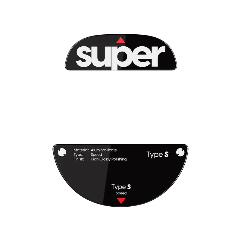 Pulsar Superglide Glass Skates Type-S for Pulsar Tenz Signature Edition (Black) (PTZSGSB)