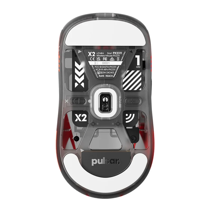 Pulsar X2 V3 T1 Edition Ultralight Weight eSports Gaming Mouse - Black (Size 1, Size 2) (PX231T1, PX232T1)