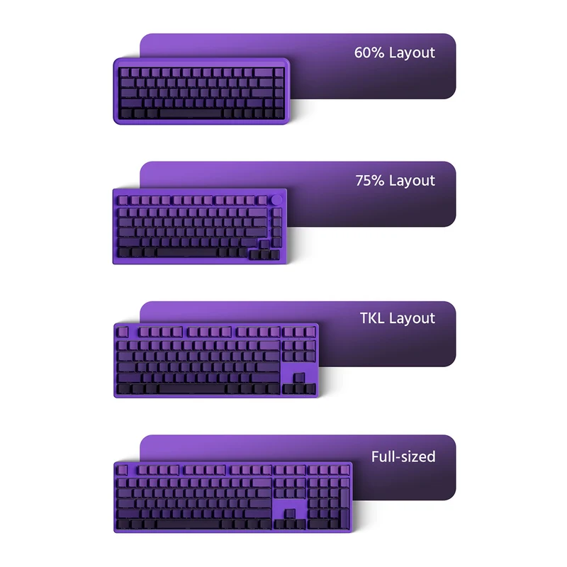Veekos Keycap Set Cherry Profile 135 Keys (Blue Gradient, Black Gradient, Iris Gradient, Purple Gradient, Blaze Gradient, Forest Gradient, Rose Latte Gradient, Black & Pink Gradient)