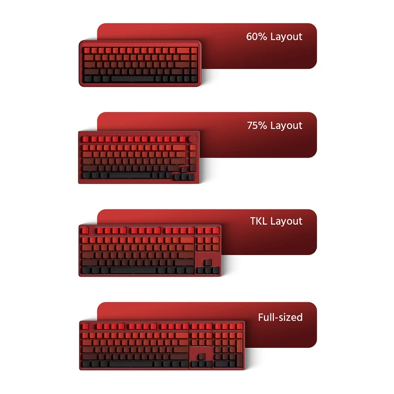 Veekos Keycap Set Cherry Profile 135 Keys (Blue Gradient, Black Gradient, Iris Gradient, Purple Gradient, Blaze Gradient, Forest Gradient, Rose Latte Gradient, Black & Pink Gradient)
