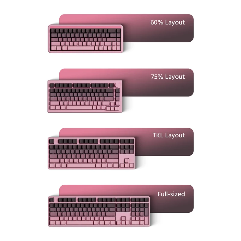 Veekos Keycap Set Cherry Profile 135 Keys (Blue Gradient, Black Gradient, Iris Gradient, Purple Gradient, Blaze Gradient, Forest Gradient, Rose Latte Gradient, Black & Pink Gradient)