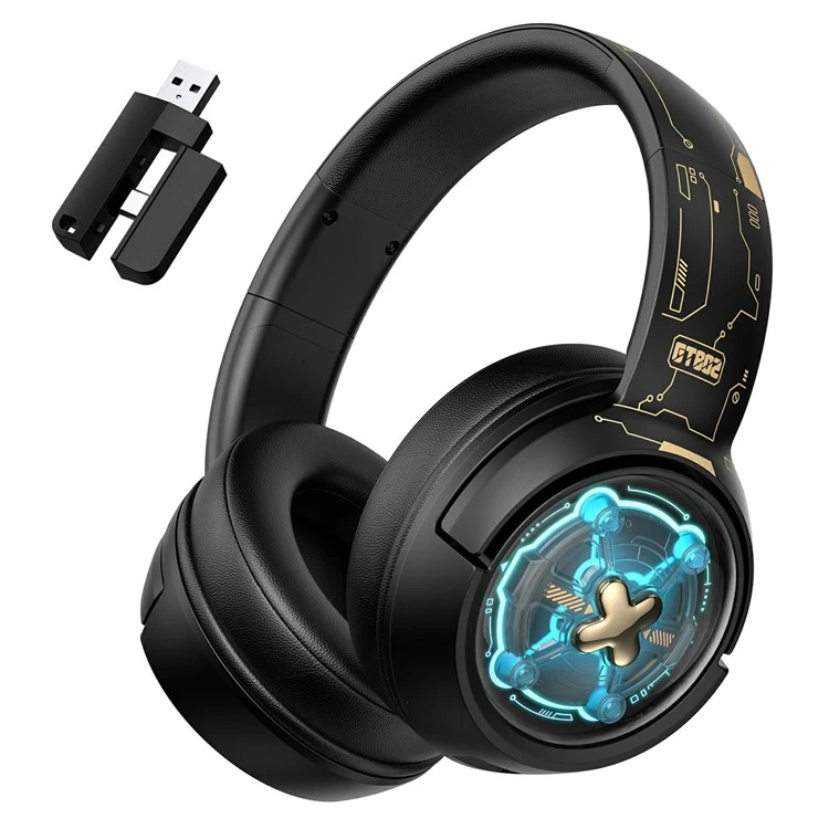 Onikuma GT802 Space Capsule Design Tri-Mode Wireless Headphone (Black, White/Blue)