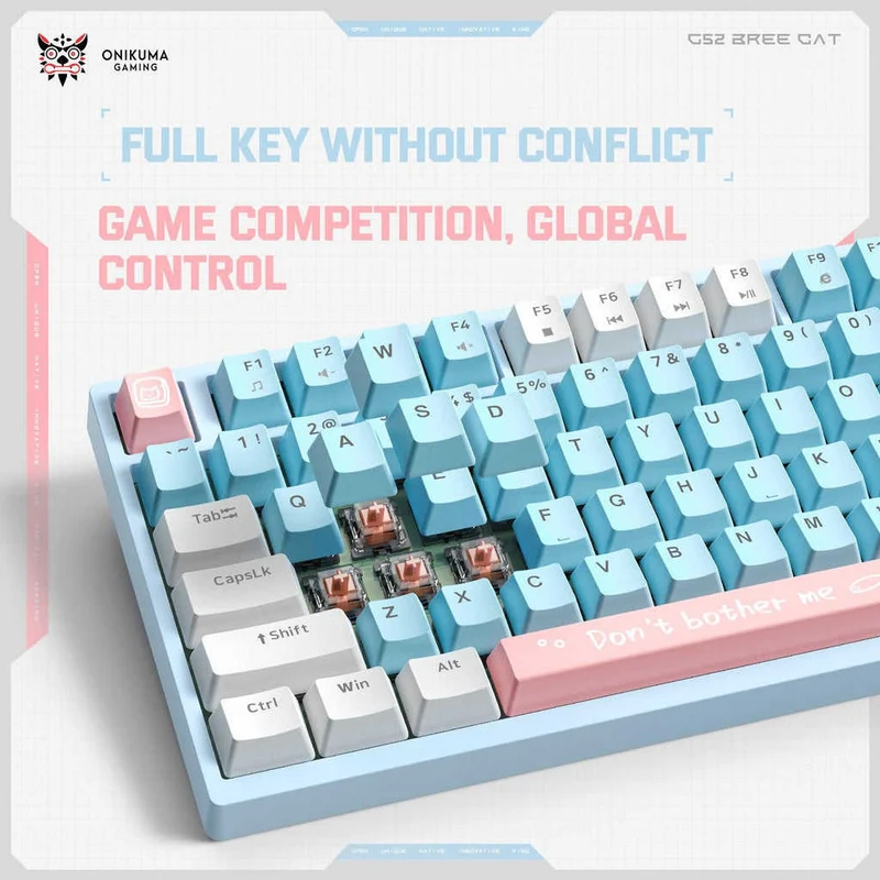 Onikuma G52 Wired 82 Keys Mechanical Keyboard (Star Powder Shaft Switch)