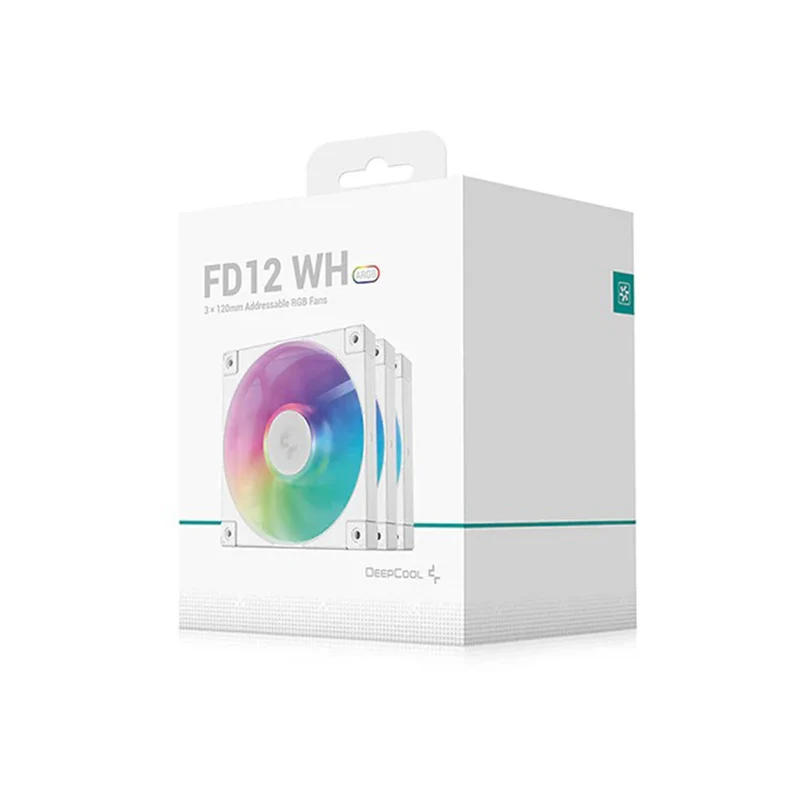DeepCool FD12 WH ARGB 3-in-1 3x120mm Fans (White) (R-FD12-WHAPN3-G)
