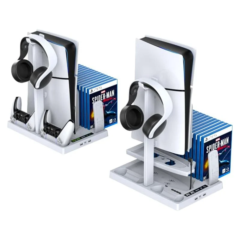 OIVO Multifunctional Cooling Stand for PS5 / PS5 Slim (White) (IV-P5246XW)
