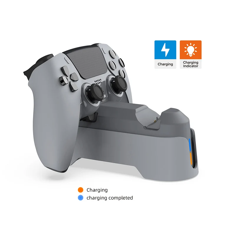 Dobe Double Charging Dock For PS5 Controller with Dual-Color Charging Indicator Light (Gray) (TP5-1501X)