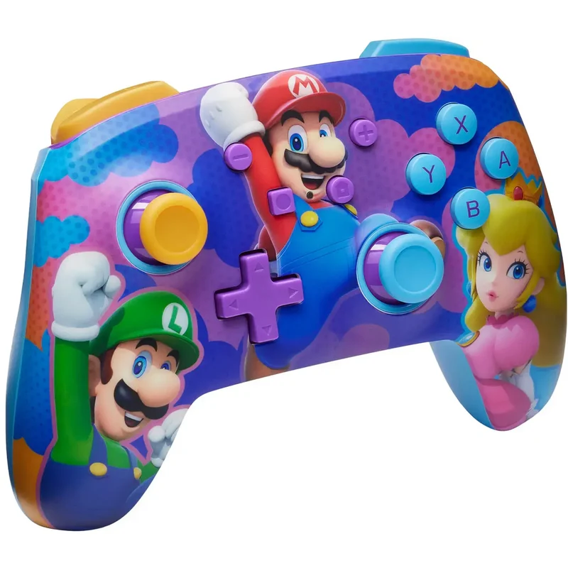 PowerA Super Mario Enhanced Wireless Controller for Nintendo Switch (Color Splash Heroes) (NSGP0287-01)