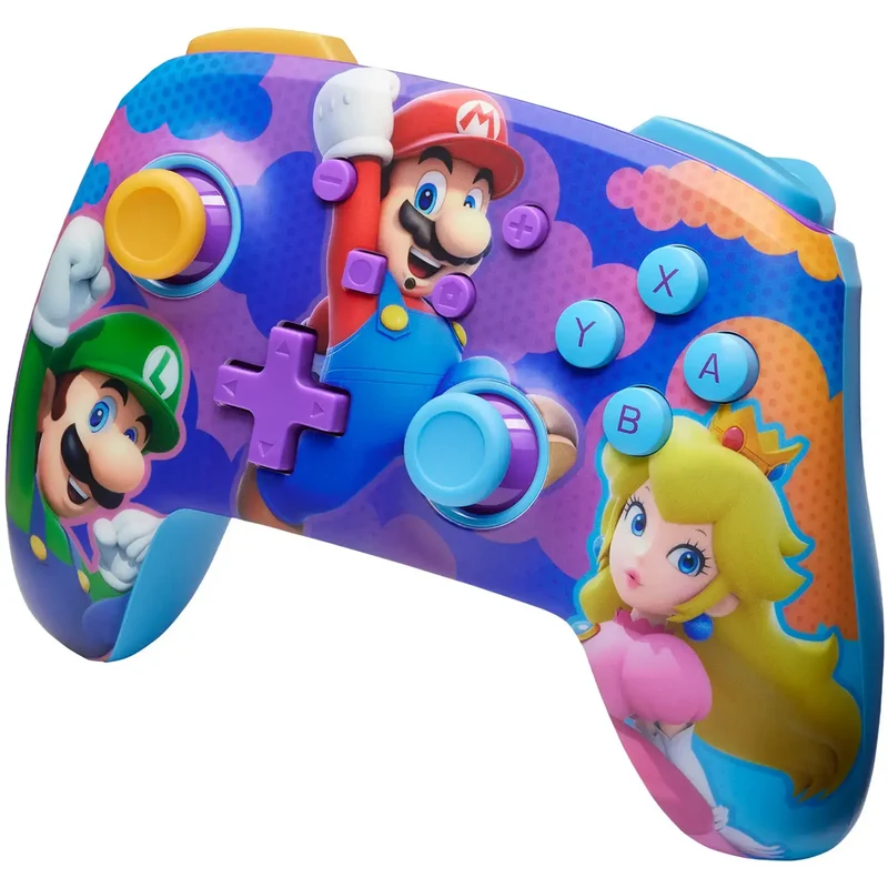 PowerA Super Mario Enhanced Wireless Controller for Nintendo Switch (Color Splash Heroes) (NSGP0287-01)