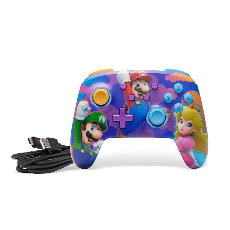 PowerA Super Mario Enhanced Wireless Controller for Nintendo Switch (Color Splash Heroes) (NSGP0287-01)