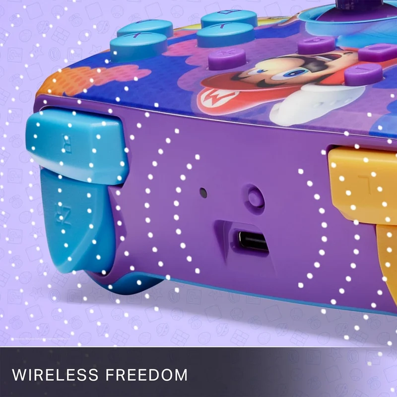 PowerA Super Mario Enhanced Wireless Controller for Nintendo Switch (Color Splash Heroes) (NSGP0287-01)