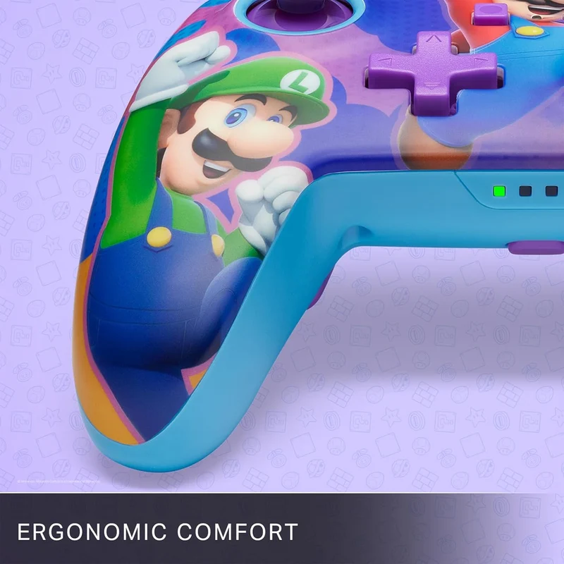 PowerA Super Mario Enhanced Wireless Controller for Nintendo Switch (Color Splash Heroes) (NSGP0287-01)
