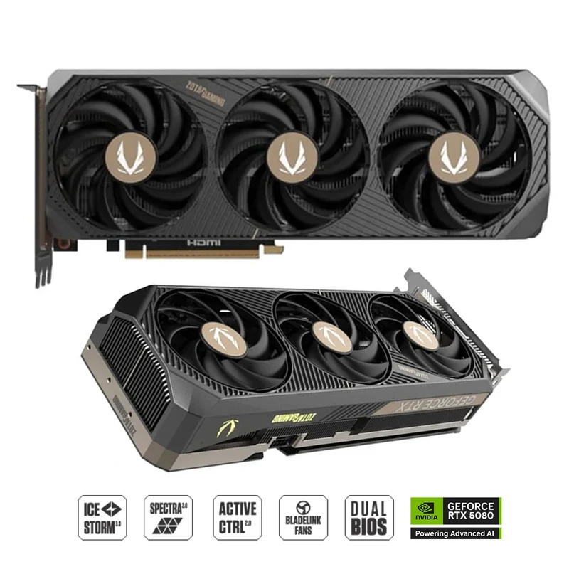 Zotac Gaming GeForce RTX 5080 Solid Core OC 16GB GDDR7 Graphics Card (ZT-B50800J2-10P)