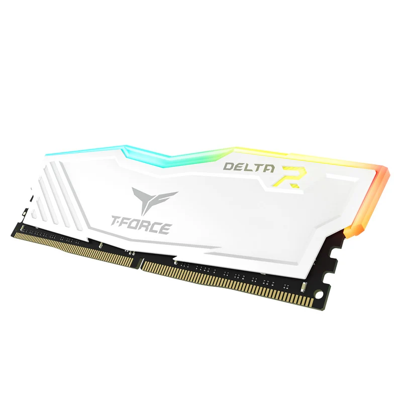 TeamGroup T-Force Delta RGB DDR4 8GB (1x8GB) 3200MHz CL16-18-18-38 1.35V Gaming Desktop Memory (Black, White)