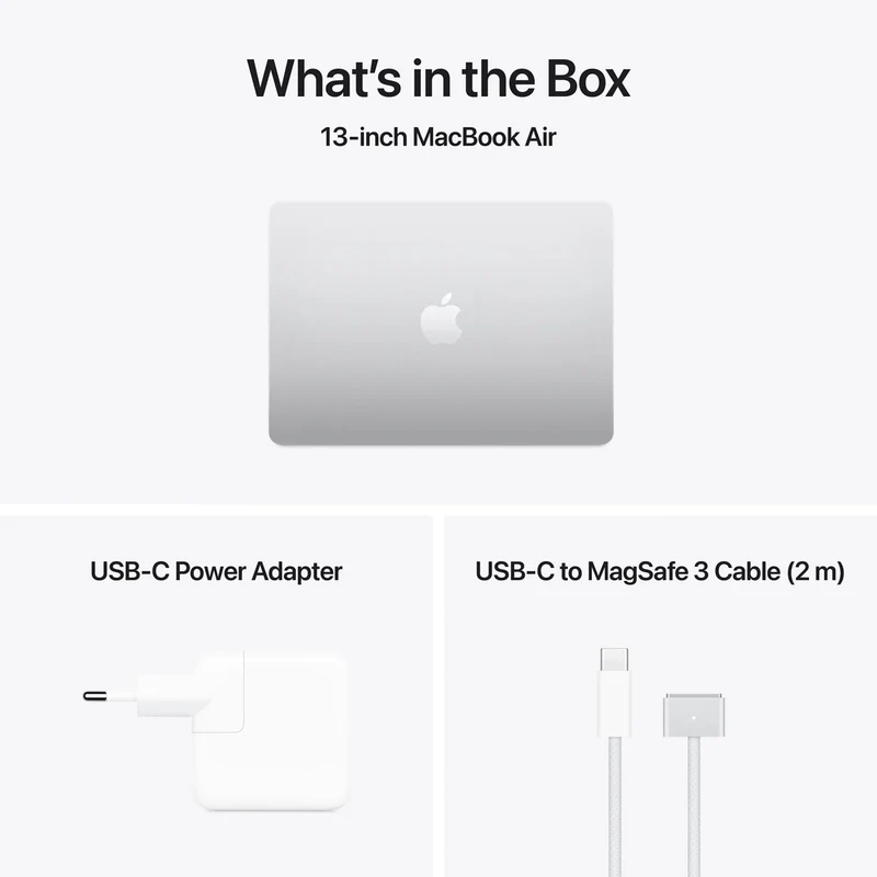 MacBook Air 13" 24GB+512GB M4 Chip with 10-Core CPU & 10-Core GPU (Silver) (MC654PP/A)