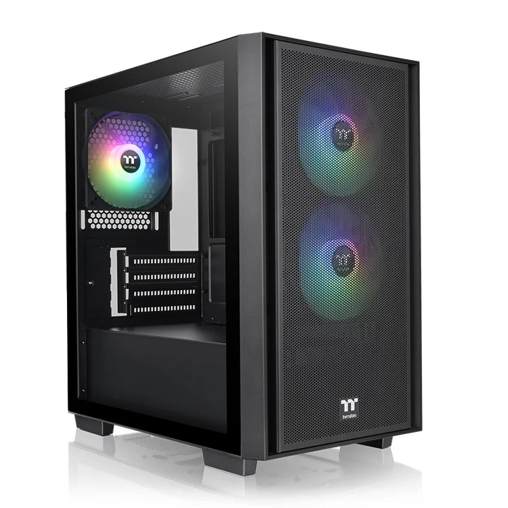 Thermaltake Versa H16 TG ARGB Micro Tower PC Case (Black, Snow)