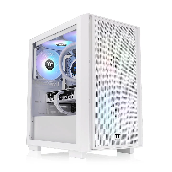 Thermaltake Versa H16 TG ARGB Micro Tower PC Case (Black, Snow)