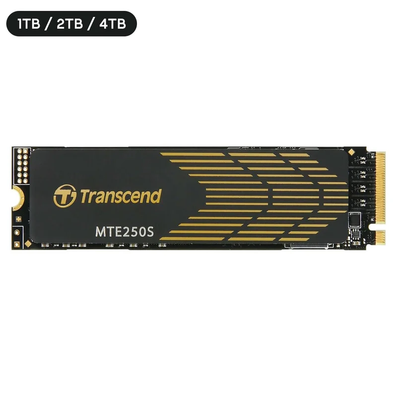 Transcend 250S M.2 2280 NVMe PCIe Gen4 x4 Internal Gaming SSD with Graphene Heatsink - Compatible with PS5 (1TB, 2TB, 4TB)